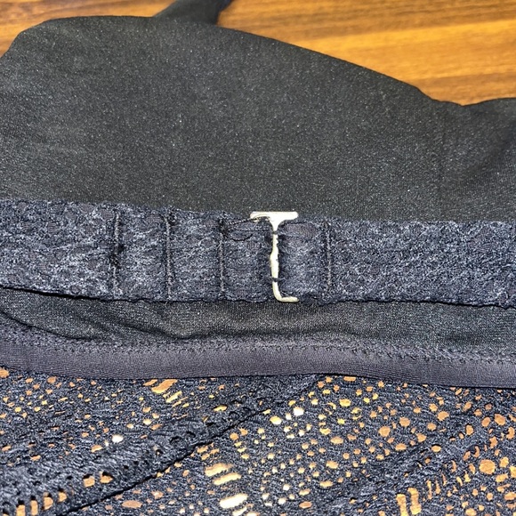 XHILARATION BLACK CROCHET SWIMSUIT BIKINI TOP SIZE SMALL - Picture 3 of 5